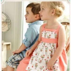 Janie And Jack Pink Sundae Ice Cream Social Apron Dress Size 4T